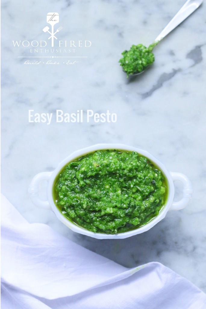 An easy basil pesto recipe from The Wood Fired Enthusiast